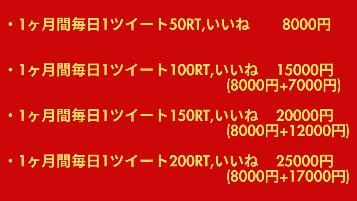 Twitter35日毎日40RT,いいね拡散します ツイートを35日間毎日40RT,40いいねに拡散します イメージ3