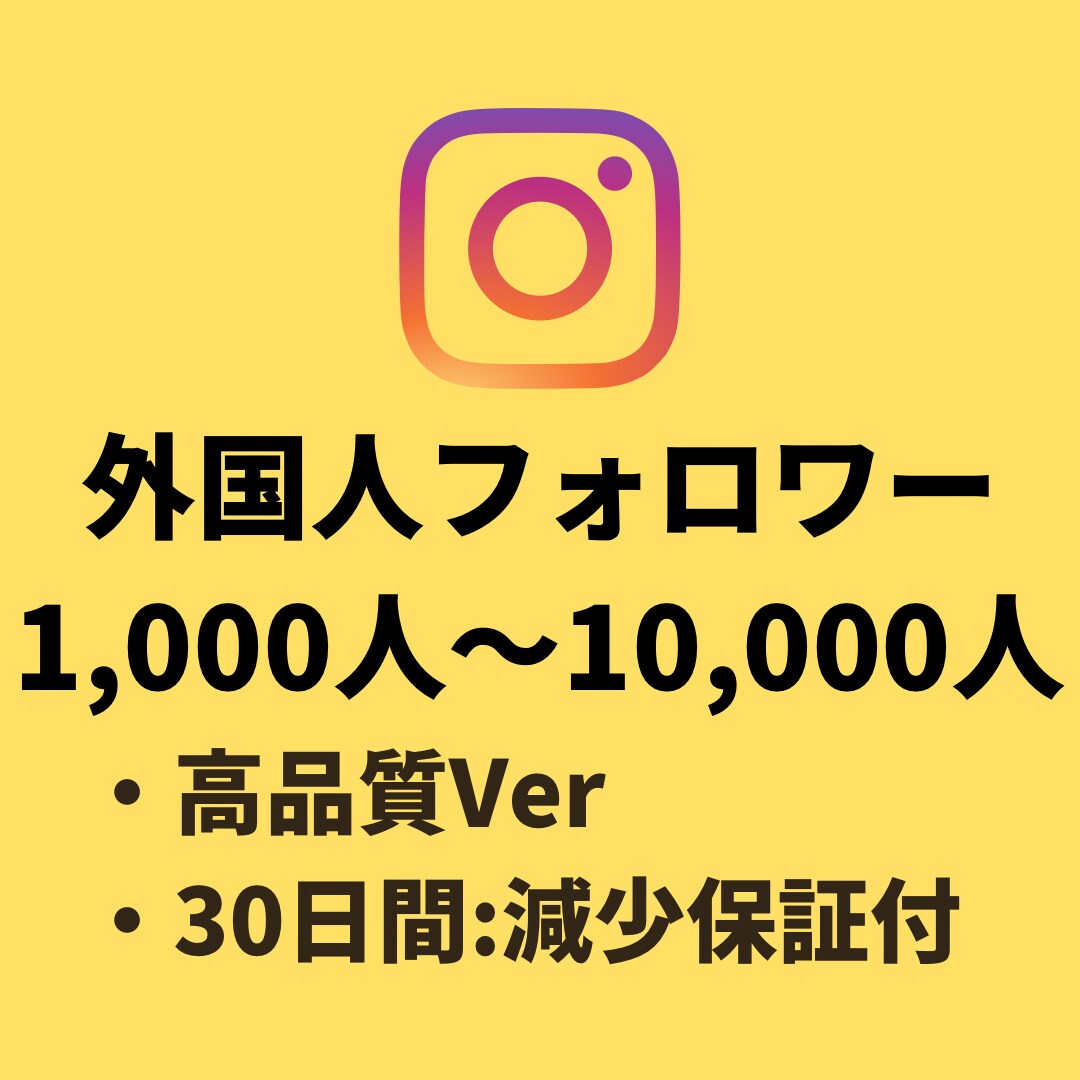 インスタの外国人フォロワー+1,000人増やします 【Instagram】外国人フォロワー(+1,000人)増加 イメージ1