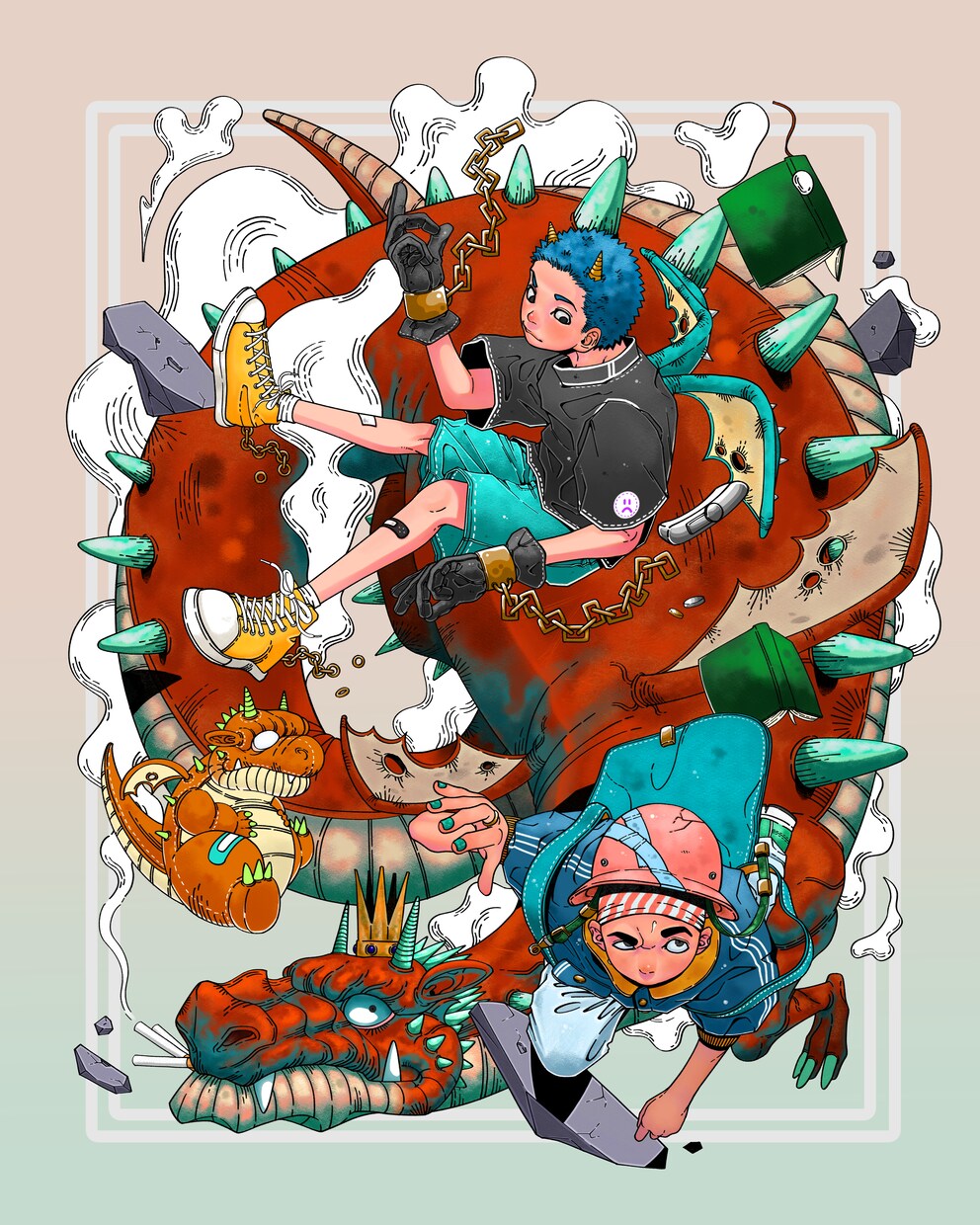 目を引く1枚絵描きます 漫画絵っぽいイラストを描きます！ イメージ1