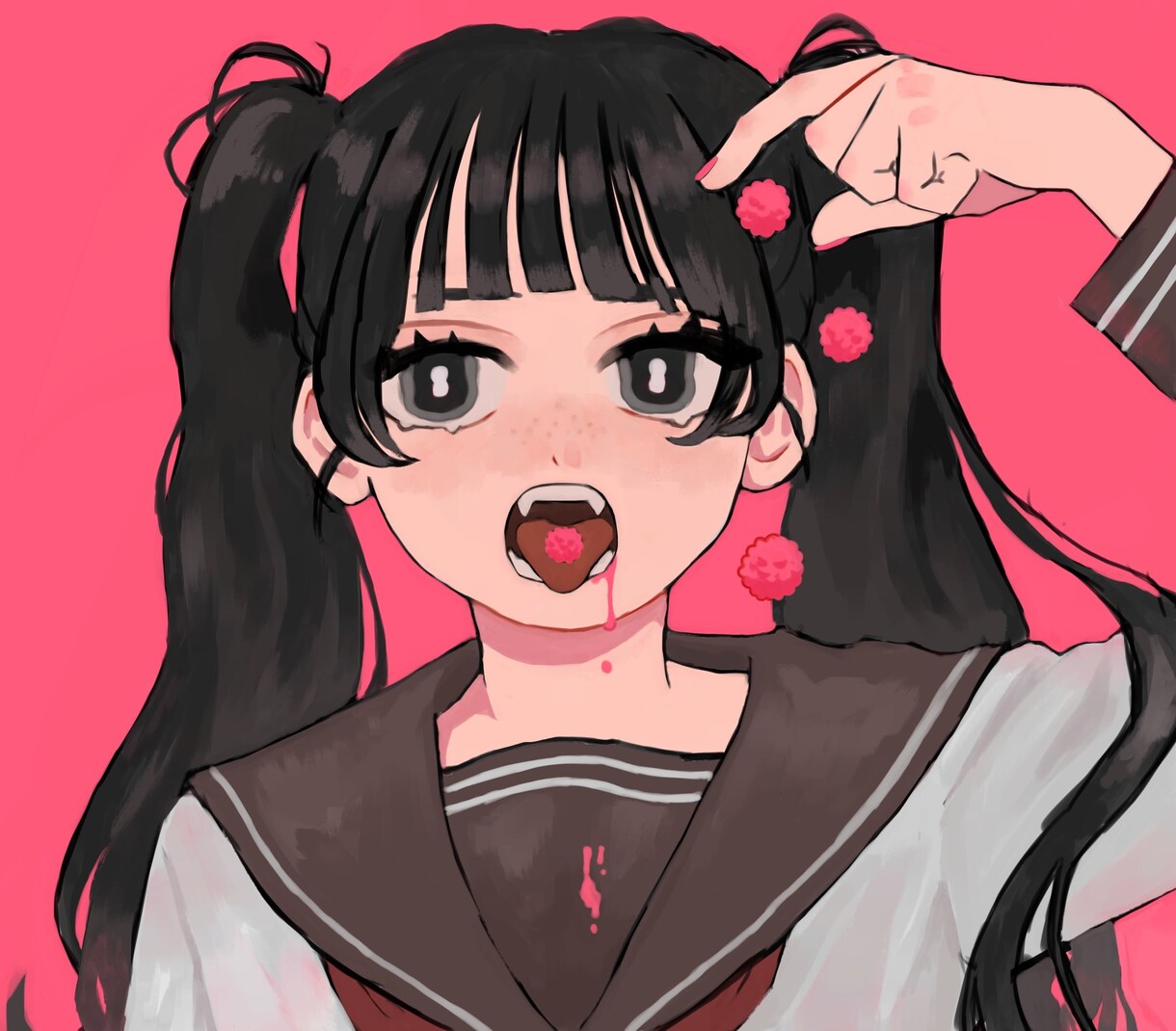 可愛いアイコン用イラストを作成します 目がきゅるきゅるで可愛いアイコンイラストを描きます イメージ1
