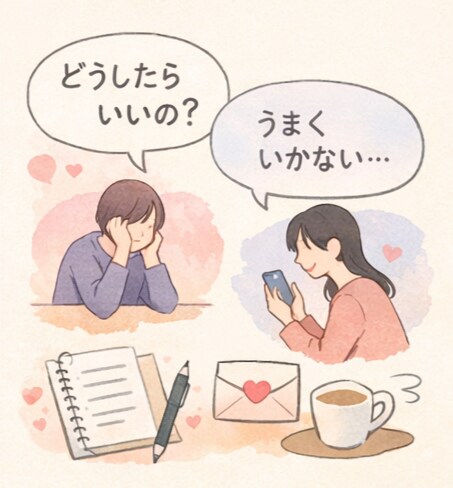 誰にも言えない恋愛の悩み、静かにお聞きします 否定せず、気持ちと現実を一緒に整理します イメージ3