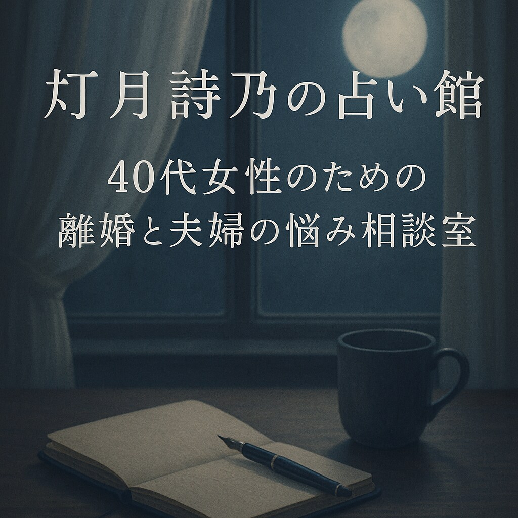 離婚と夫婦の悩み｜四柱推命で心を整理します 誰にも言えなかった心の揺らぎを、言葉に変える場所。完全匿名。 イメージ1