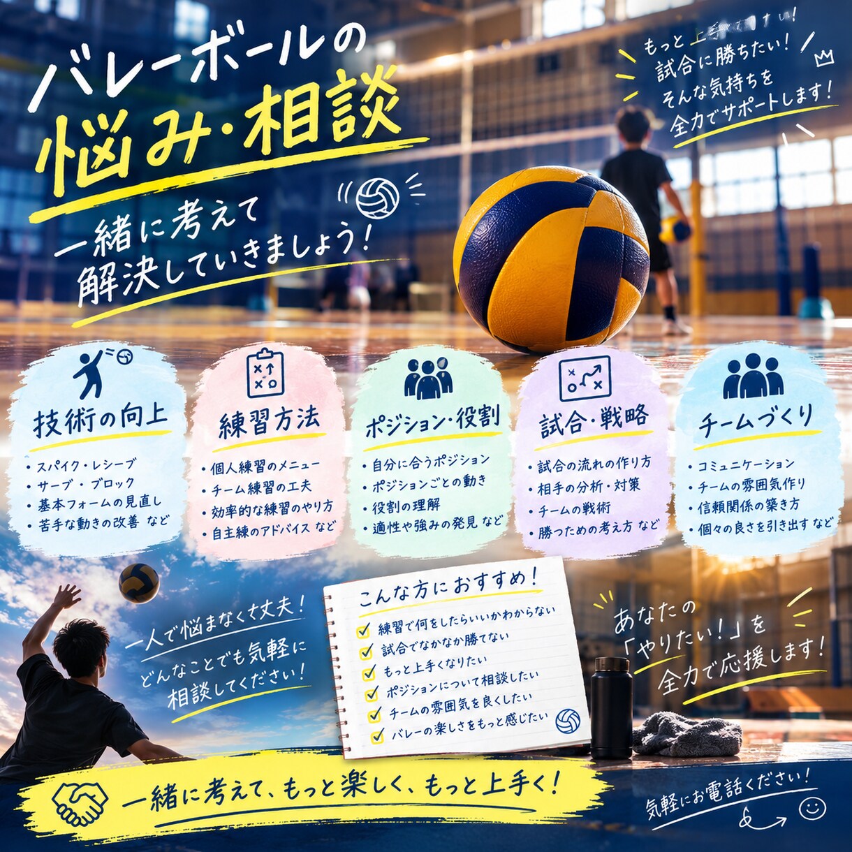 悩み相談、スポーツ、筋トレの悩みお聞きします 悩み相談・筋トレ・スポーツ何でもOK！一緒に考えて解決します イメージ4
