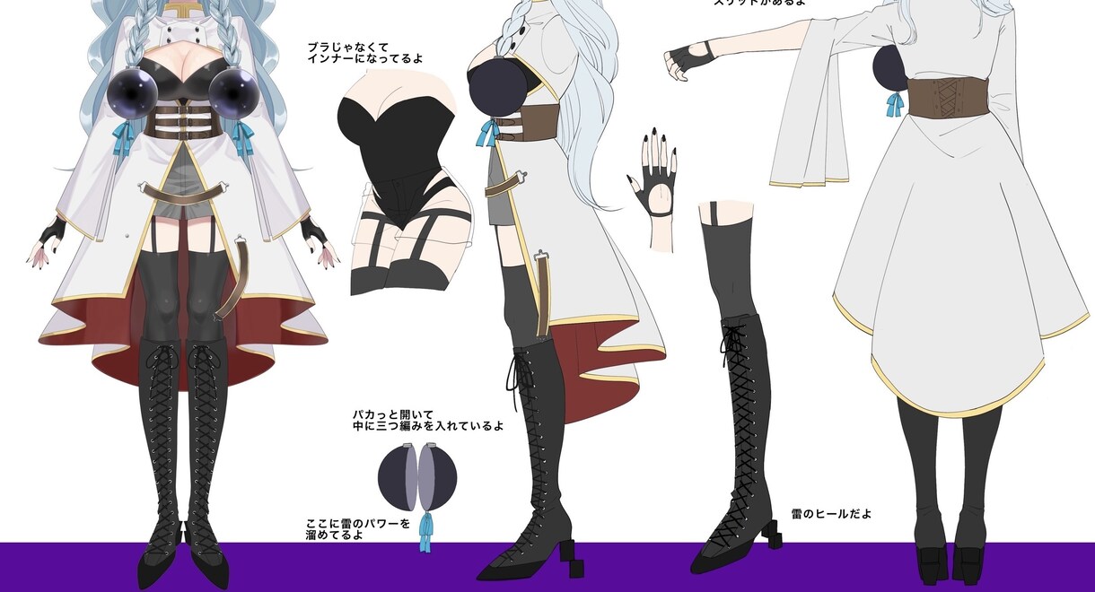 VTuberの立ち絵・パーツ分けイラスト作成します キュートなキャラクターイラストお届けします♡ イメージ2