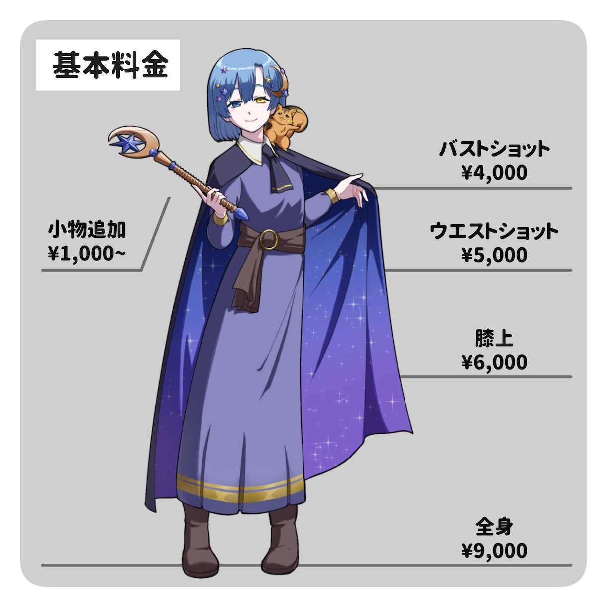 アニメ塗りの立ち絵を描きます TRPGや動画の立ち絵に使用できます イメージ2