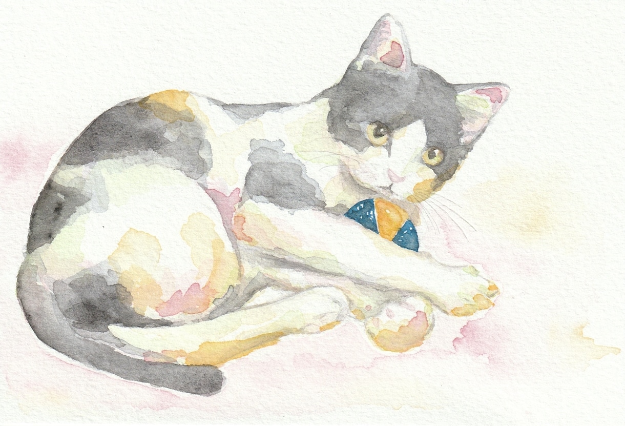 ふんわりとした水彩でペットのイラストを手描きします アイコン、待ち受けやプレゼントにも、かわいい透明水彩の絵を イメージ6