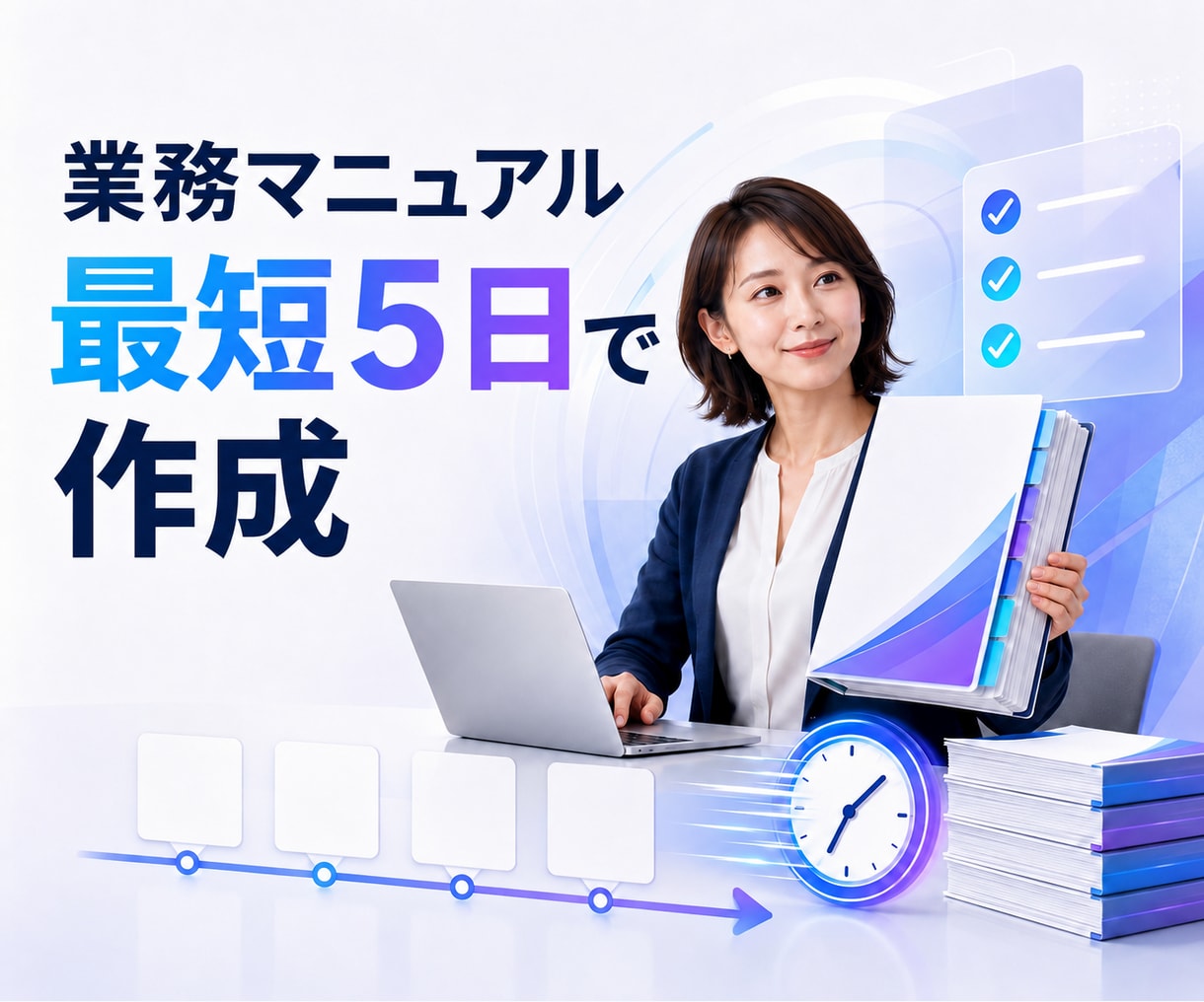 業務マニュアル作成｜すぐに使える手順書を納品します ヒアリングから5営業日｜総務・事務の属人化を解消します イメージ1