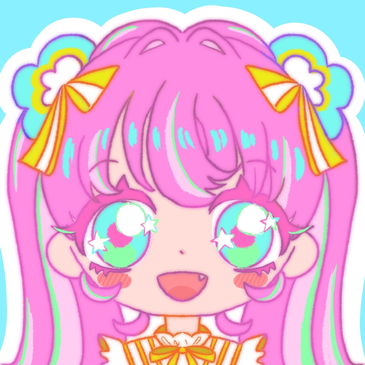 キラキラ目のゆるかわSNSアイコン描きます はじめてでも安心・修正2回無料・丁寧対応 イメージ2