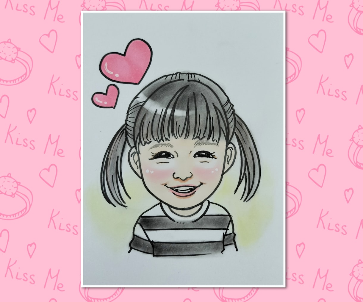 ポストカードサイズのほっこり似顔絵お描きします 先着10名様に送料込みの安価でご提供！お気軽にお試しください イメージ3