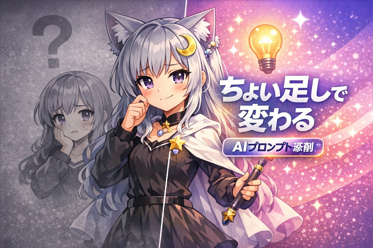 ちょい足しでクオリティUP プロンプト添削します 「なんとなく良い」から「ちゃんと良い」へ整えます イメージ1