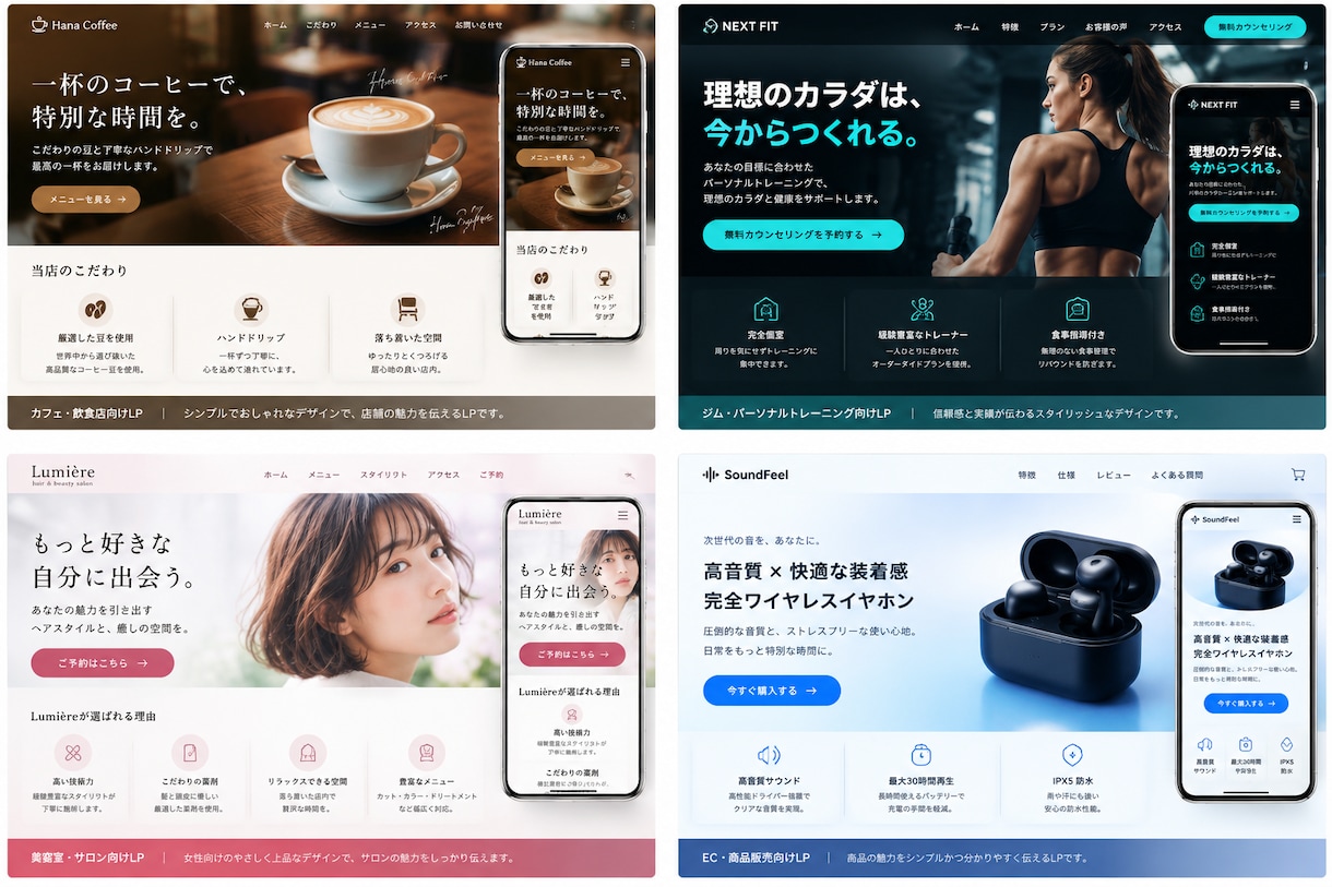 AIを活用したLPを低価格で制作します スマホ対応のLPを丁寧に制作します イメージ1