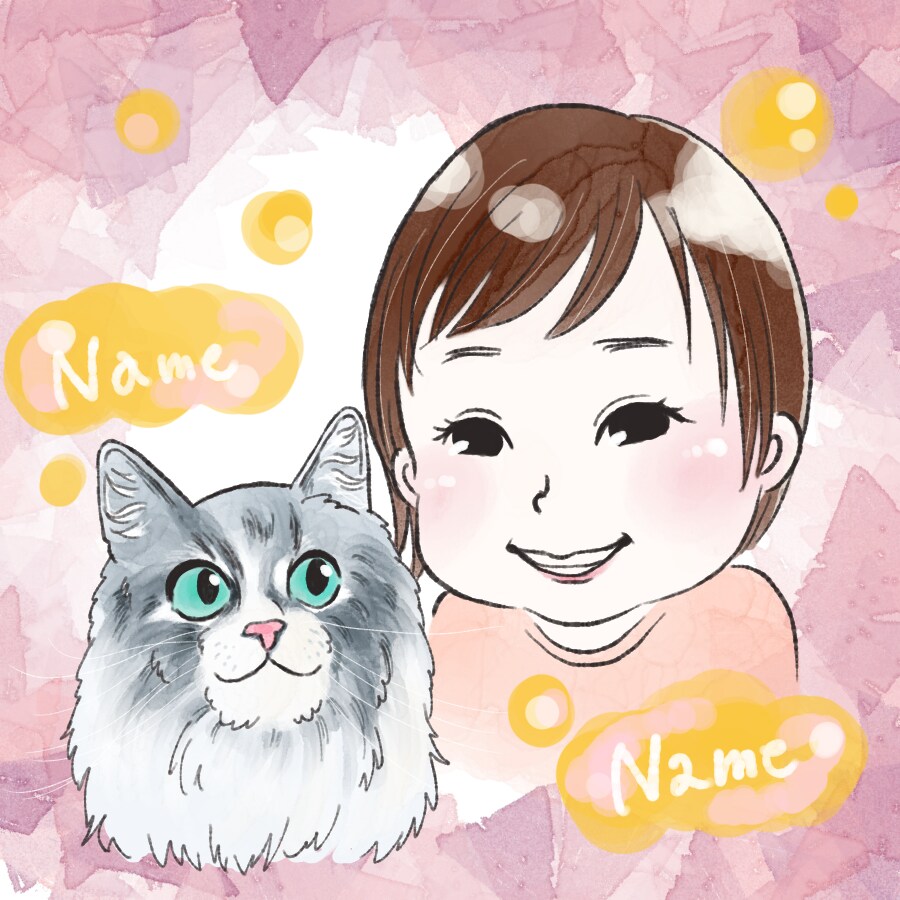 贈り物や記念にお勧め♪ゆる可愛い似顔絵お描きします 笑顔が増える特別な1枚を作りませんか？プレゼントや思い出に＊ イメージ5