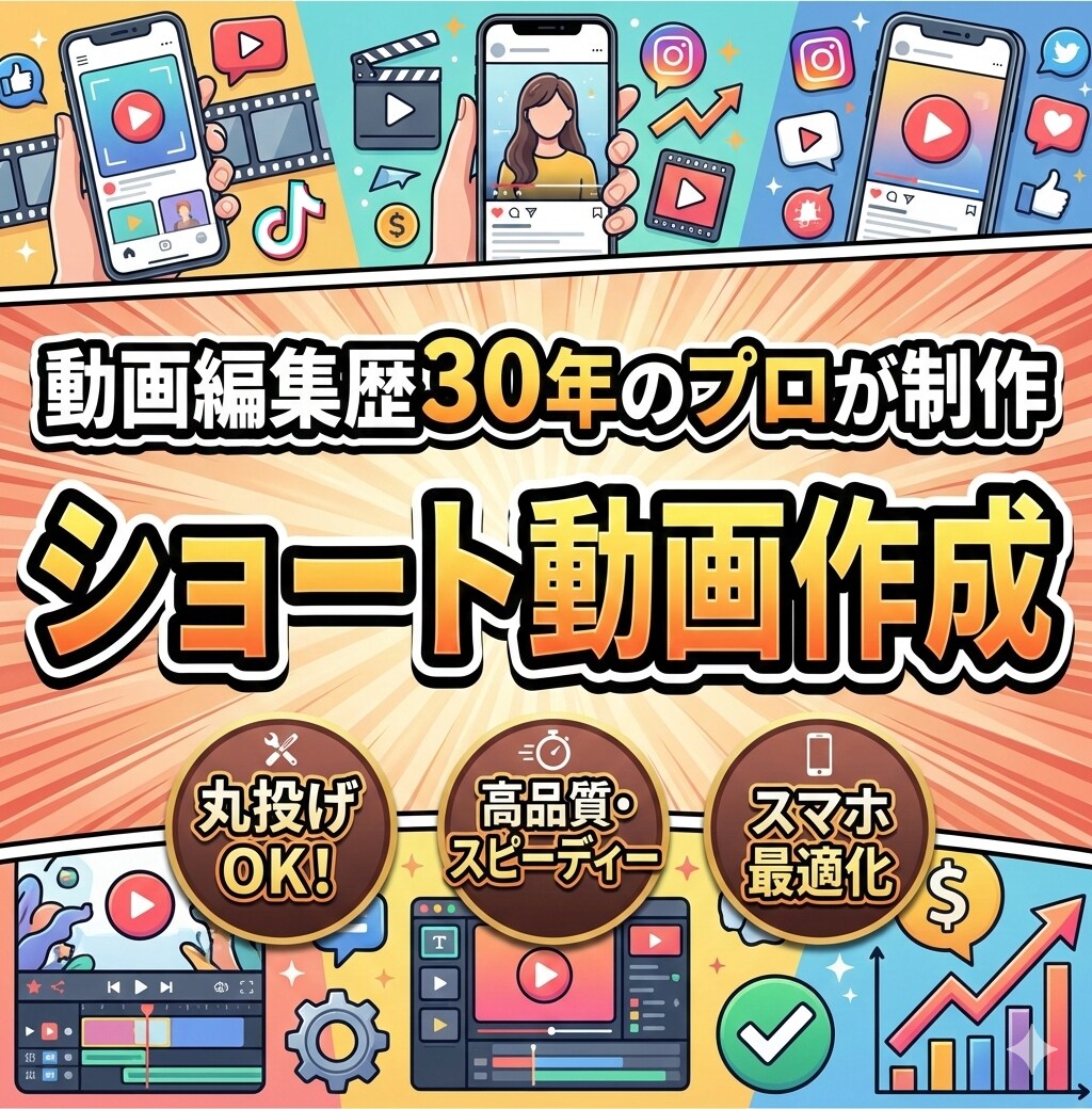 ショート動画をつくります 1995年から動画編集歴30年のショート動画製作 イメージ2