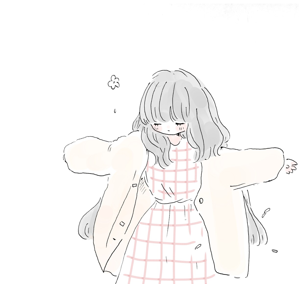 優しいふんわりした女の子イラストを作成します "心に届く優しいタッチふんわりとした絵。" イメージ6