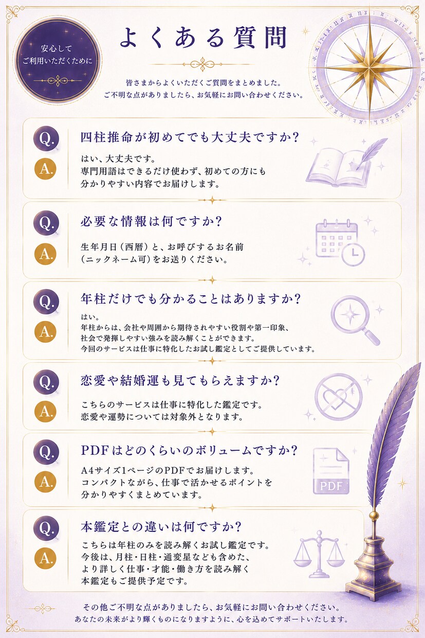 モニター価格！評価される強みを年柱から読み解きます 仕事や会社からどんな役割を期待されやすいのかを読み解きます イメージ5