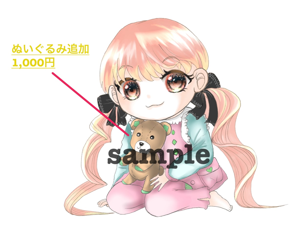 お目目キラキラミニキャラ、似顔絵、表情違い描きます ＳDキャラ、ディフォルメ、全身、ちびキャラ、表情差分 イメージ7