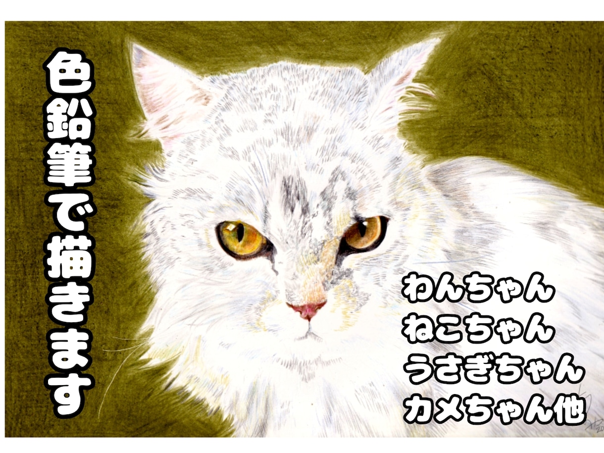 大切なペットを色鉛筆で描きます 家族を、絵として飾ってみませんか？ イメージ1