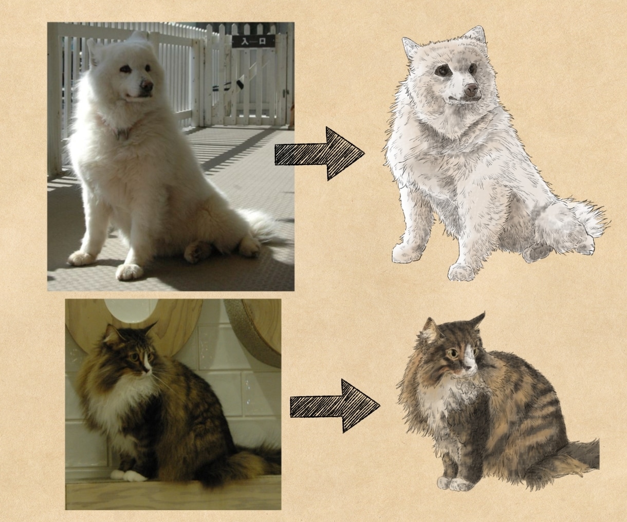 写真を元にあなたのペットのアイコン制作を行います あなたのペットの似顔絵を描きます！リアル調デジタル手描き イメージ2
