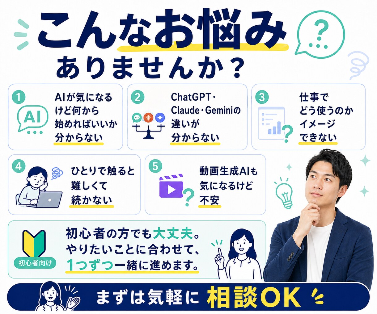 生成AIを仕事で使えるよう個別に教えます 大手スクール講師と実際の業務を60分で一緒に実践 イメージ6