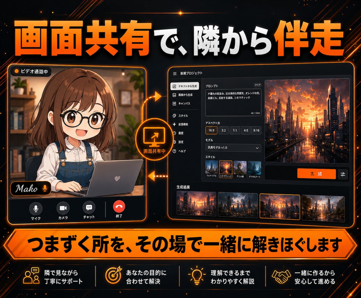 Stable Diffusion導入支援します 画面共有で丁寧に導入支援。厳選モデル集つき イメージ4
