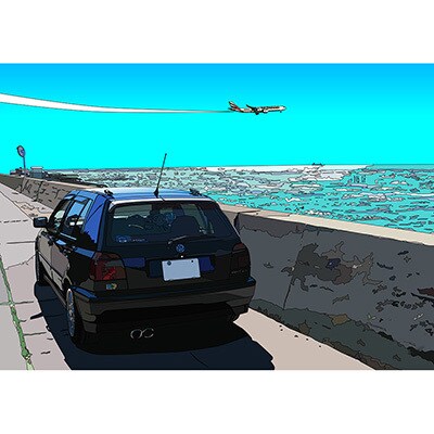 あなたの思い出のお車を描きます 思い出の車、お気に入りの愛車と景色であなただけの記念アートを イメージ4