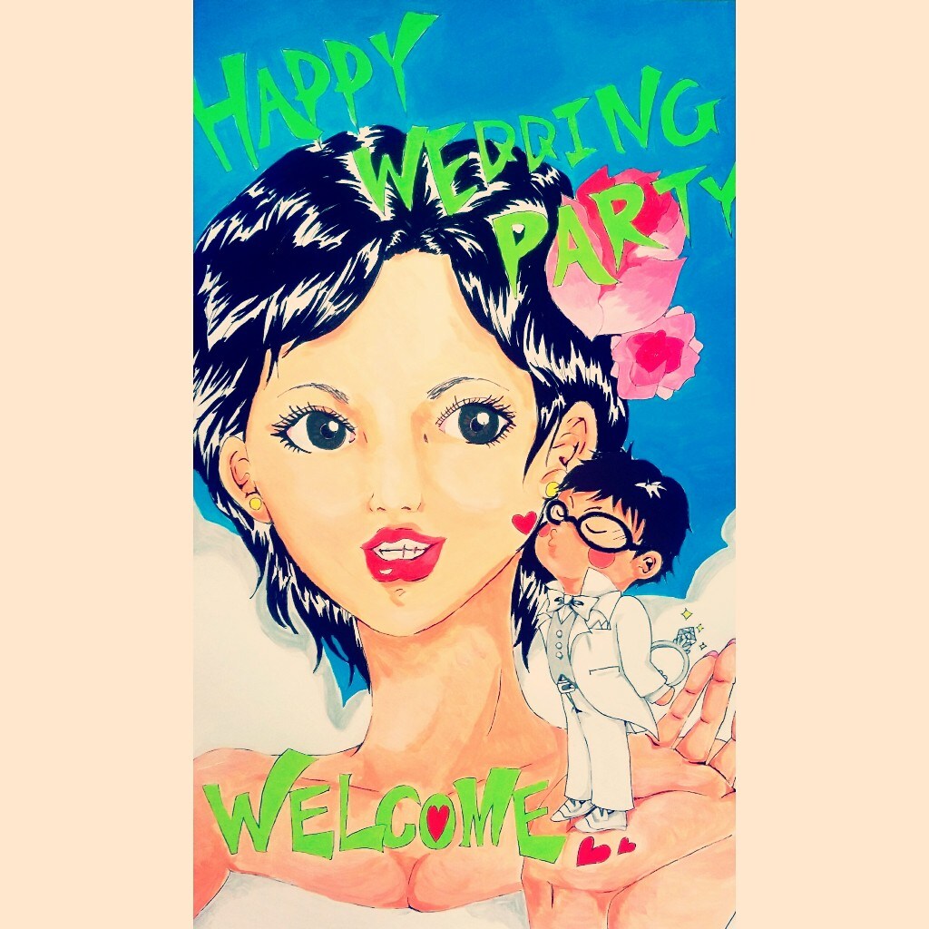 結婚式のウェルカムボードやイベントのPOP手描きで作成します イメージ2