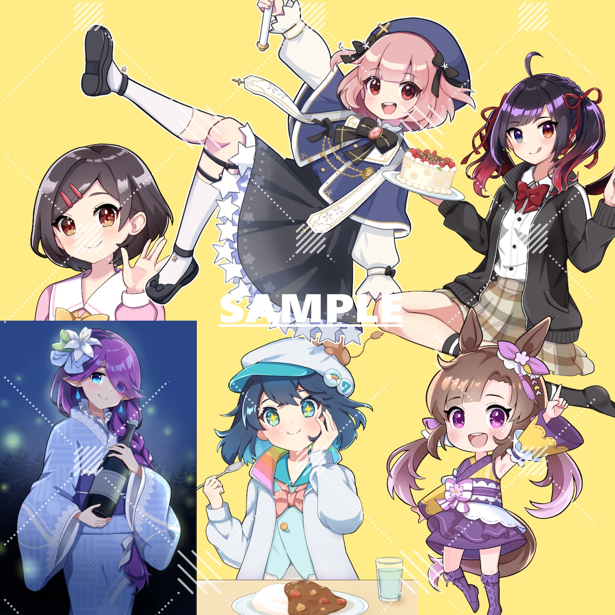 ポップで可愛いイラスト描きます グッズイラストやサムネイル等幅広く対応します！ イメージ7