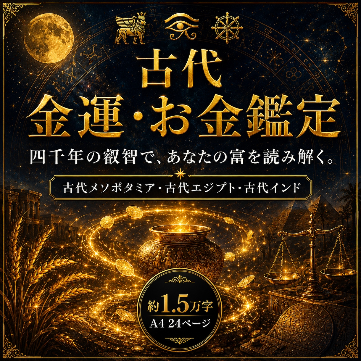 古代占星術であなたの金運と富の流れを鑑定します 富の入口・お金の増え方と育て方、守り方・実る季節まで イメージ1