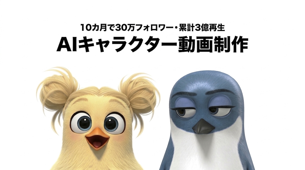 累計3億再生の制作者がAIキャラ動画を作ります キャラクターの魅力を、企画からショート動画に イメージ1