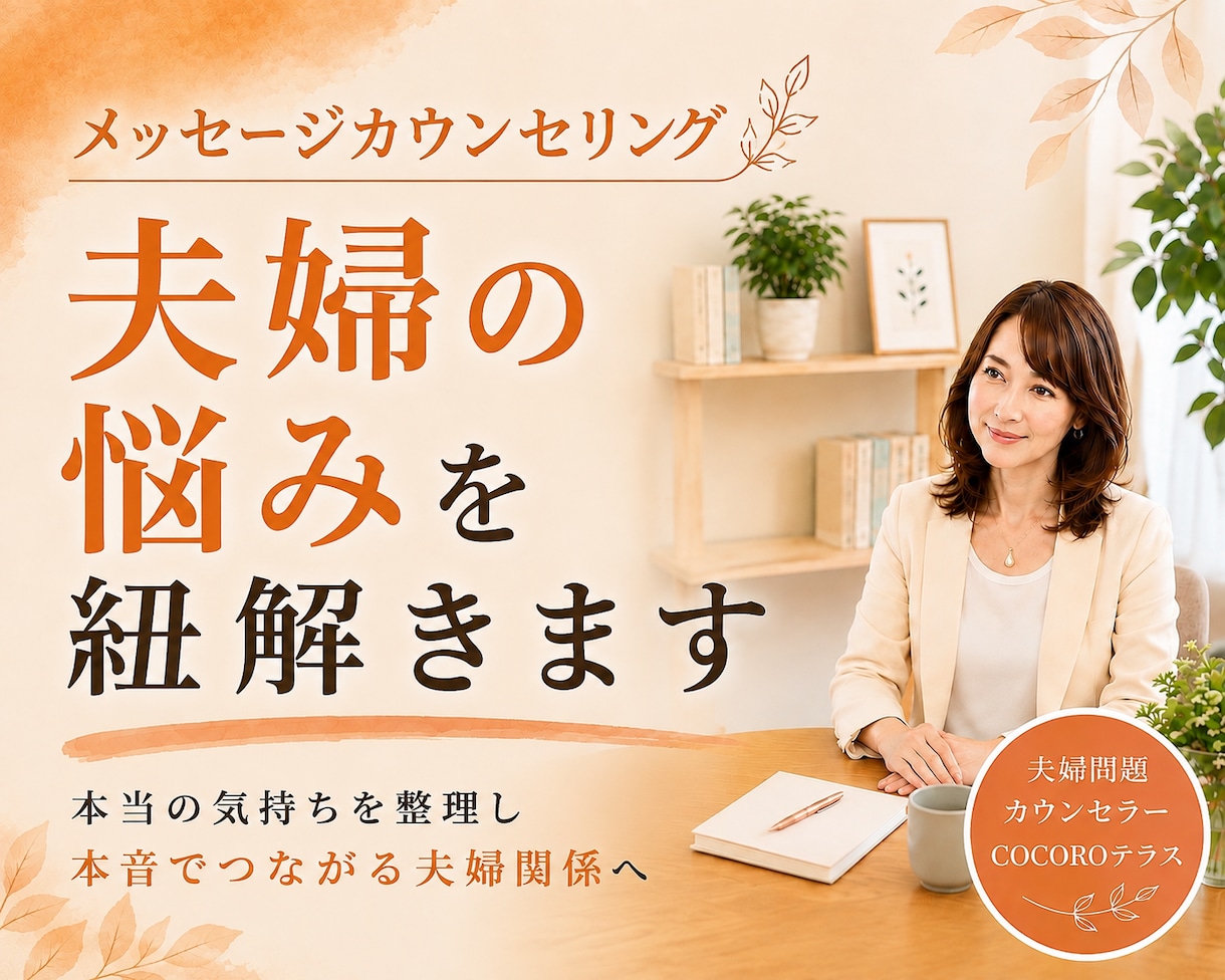 夫婦関係の悩みを一緒に読み解き整理します すれ違いの理由がわかると関係は変わり始めます／メッセージ相談 イメージ1