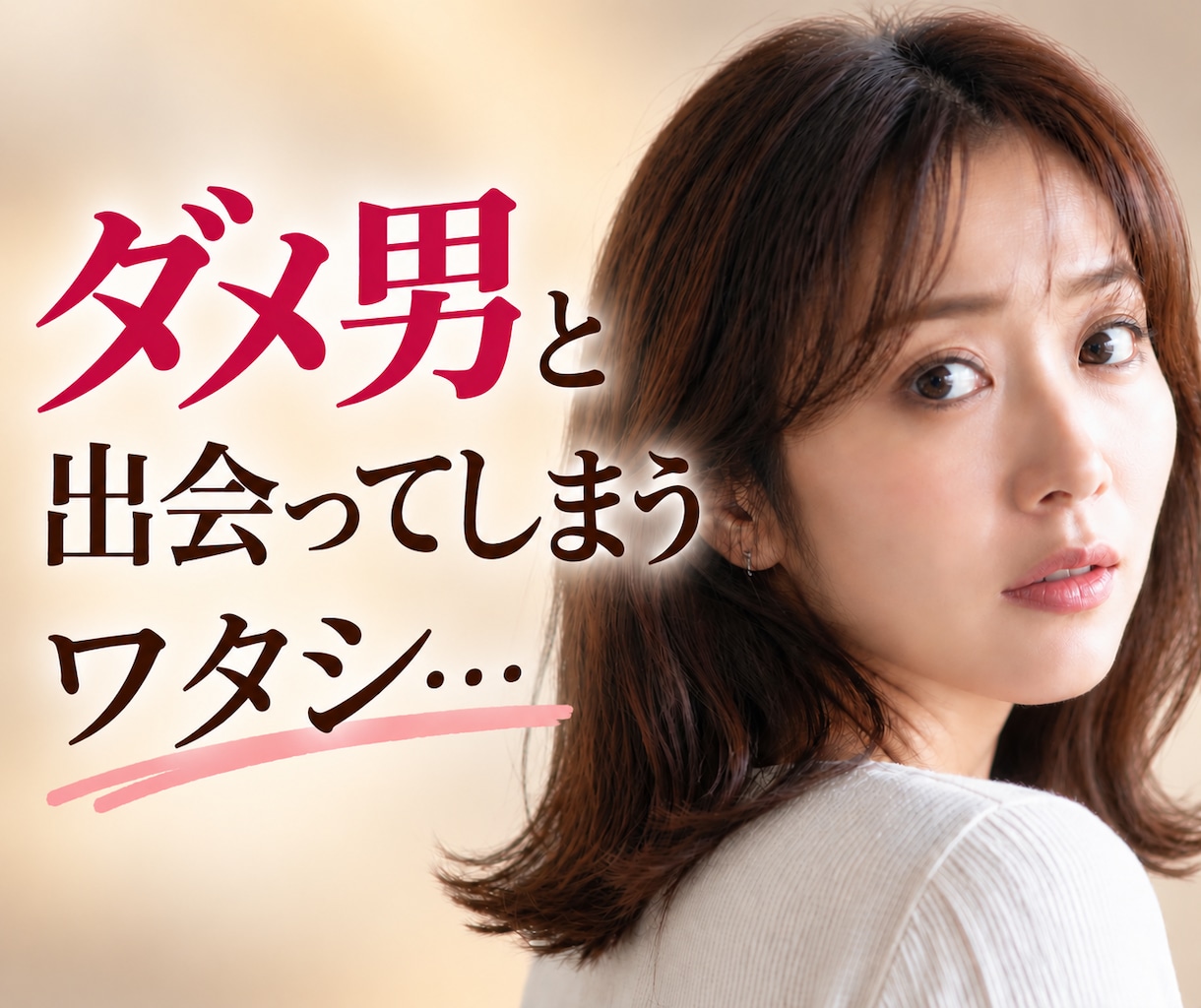 ダメ男との交際経験者が「ダメ男」のお話しお聞きます あなたは悪くない！そこに魅力的なダメ男がいるからダメなんだ！ イメージ1