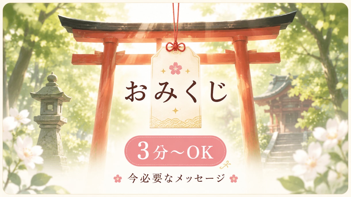 なんとなく不安な時⛩️守護神様の一言を届けます 3分〜OK◎⛩️氣軽に引ける【やさしいおみくじ電話】☘️ イメージ1