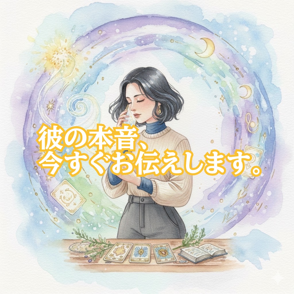 彼の気持ちと行方を読み解きます 復縁・片思い対応タロット｜電話前メッセージ相談 イメージ2