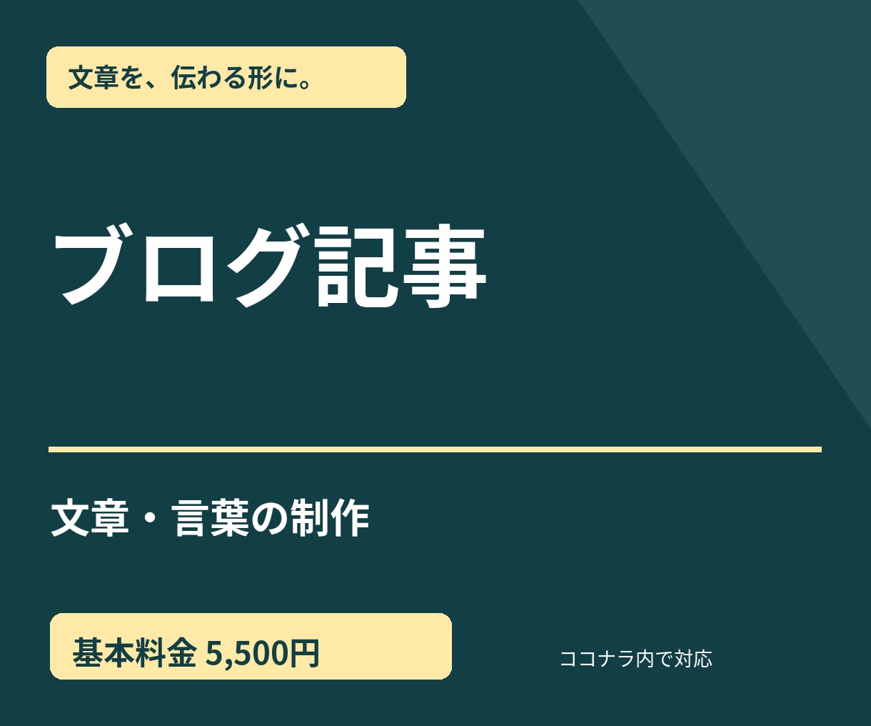 ブログ記事を1本執筆します 提供資料をもとに読みやすい記事に仕上げます イメージ1