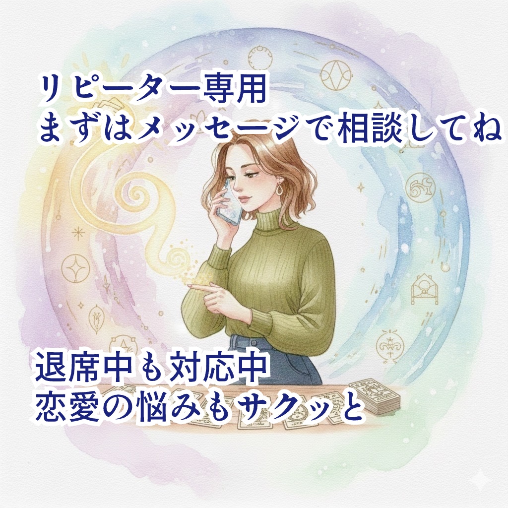 彼の気持ちと恋の未来を読み解きます 片思い・本音リーディングタロット｜安心のリピーター限定 イメージ1