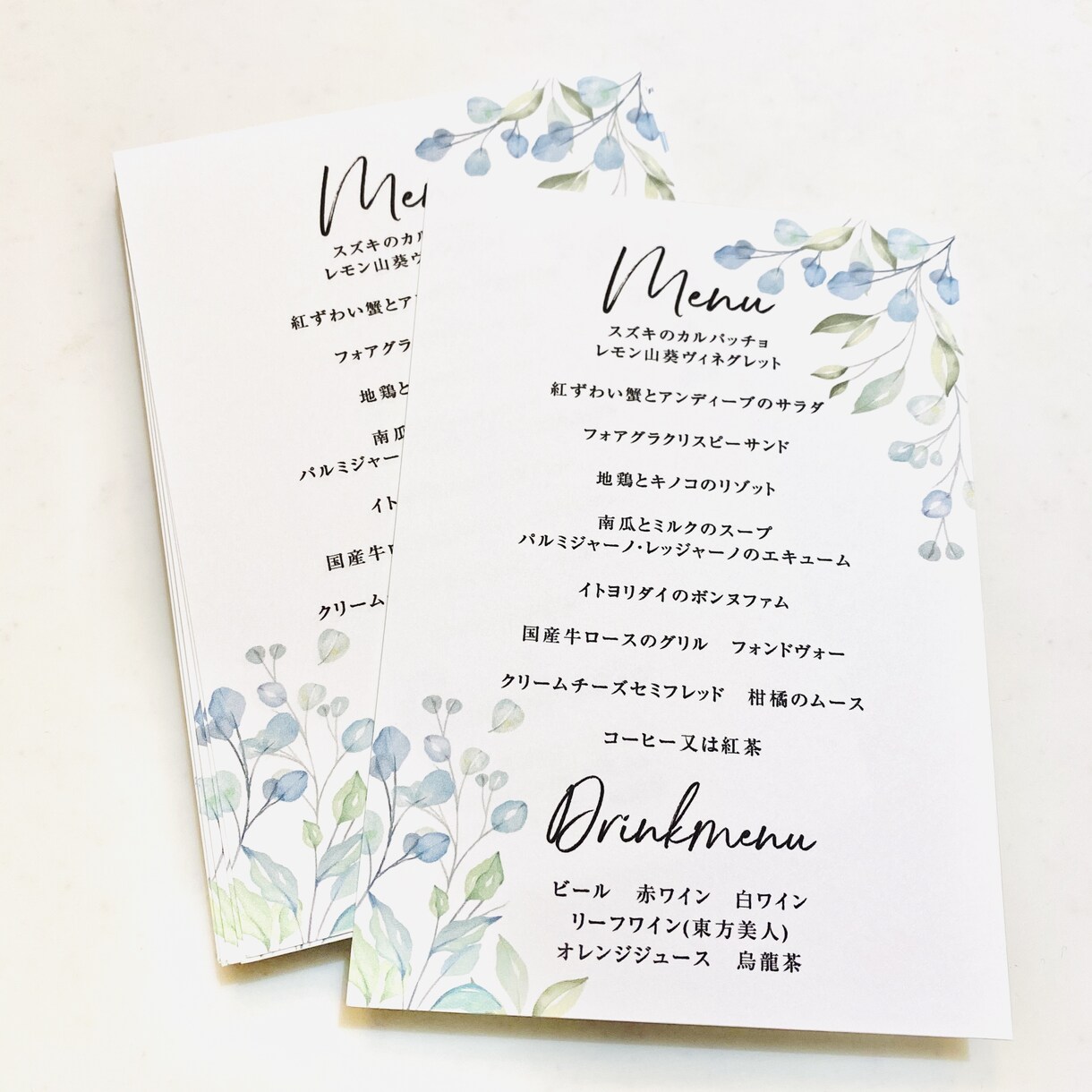 結婚式のメニュー表デザインします おしゃれな結婚式をしたいあなたへ♡修正は何度でも無料です！ イメージ3
