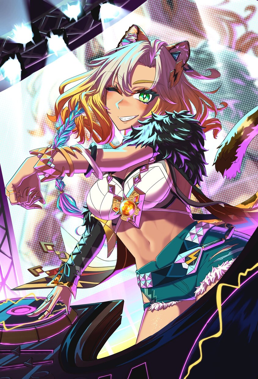 実績作り中　光と躍動感でキャラを最高に輝かせます アイコン・サムネ・MV等　迫力のあるイラストをお求めの方に！ イメージ5