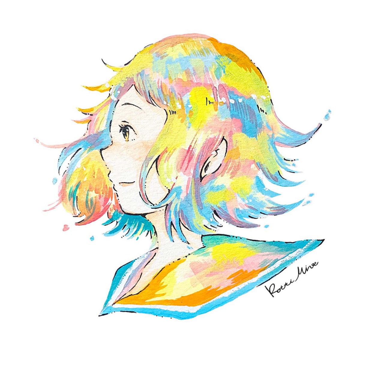 SNSアイコンイラストお描きします カラフルな”にじいろ”のイラストで癒しと元気をお届けします。 イメージ1