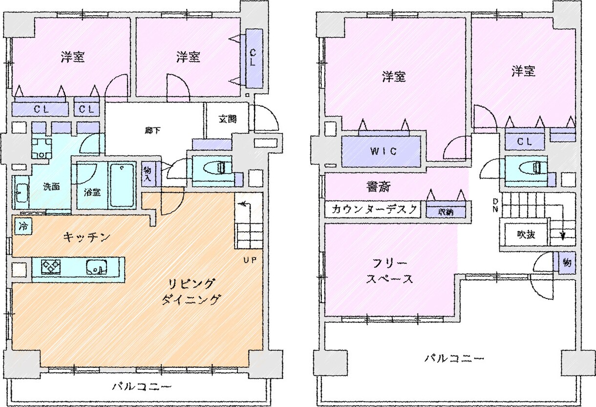間取り図（手書き風も可）を作成します 見やすく綺麗な間取り図を作成します。チラシ・マイソクにもOK イメージ2