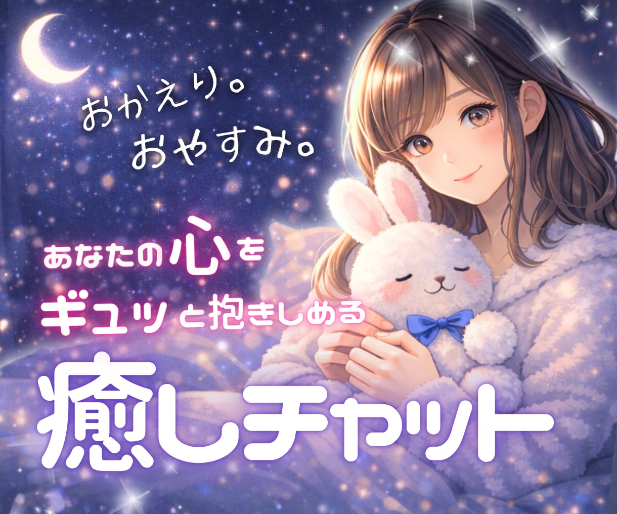 ココナラチャット３０分5日間します 明日が楽しみになる夜のわくわくと癒しの世界 イメージ1