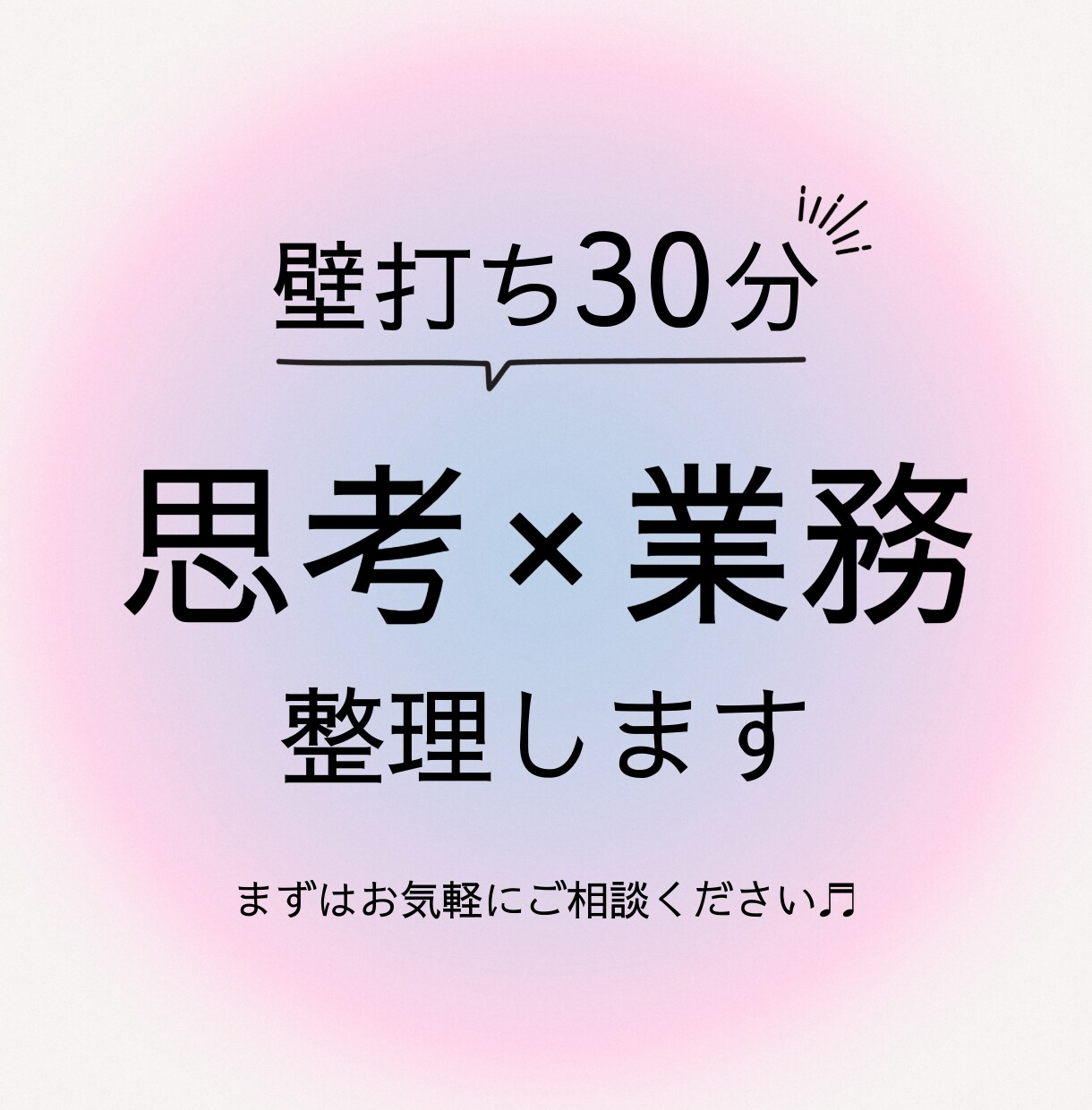 思考と業務を壁打ち30分で整理します 今いちばん詰まっている一点を言語化 イメージ1