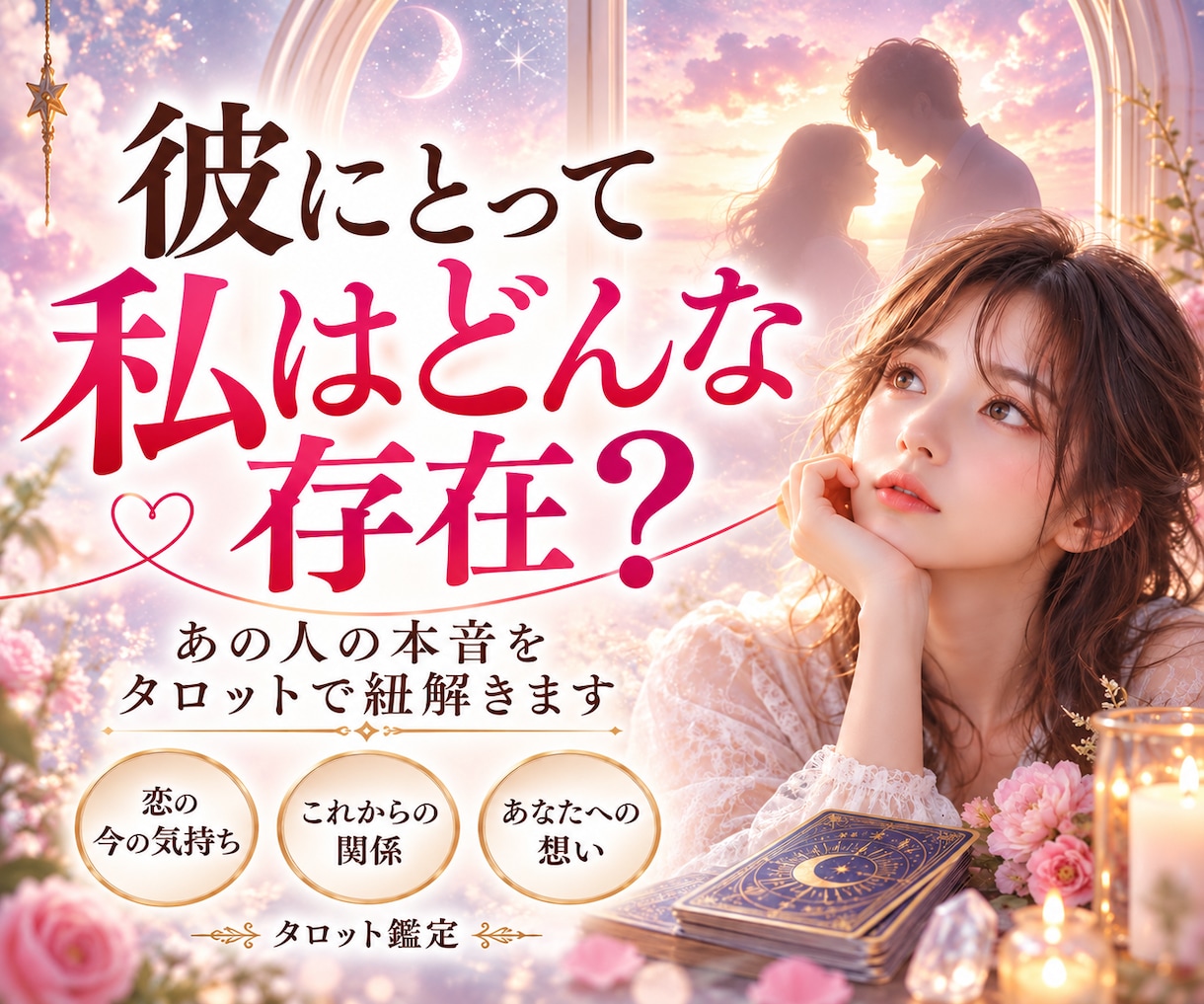 彼にとって私はどんな存在？本音をタロットで占います 「私は彼にとって何？」彼の本当の気持ちを詳しく鑑定します イメージ1