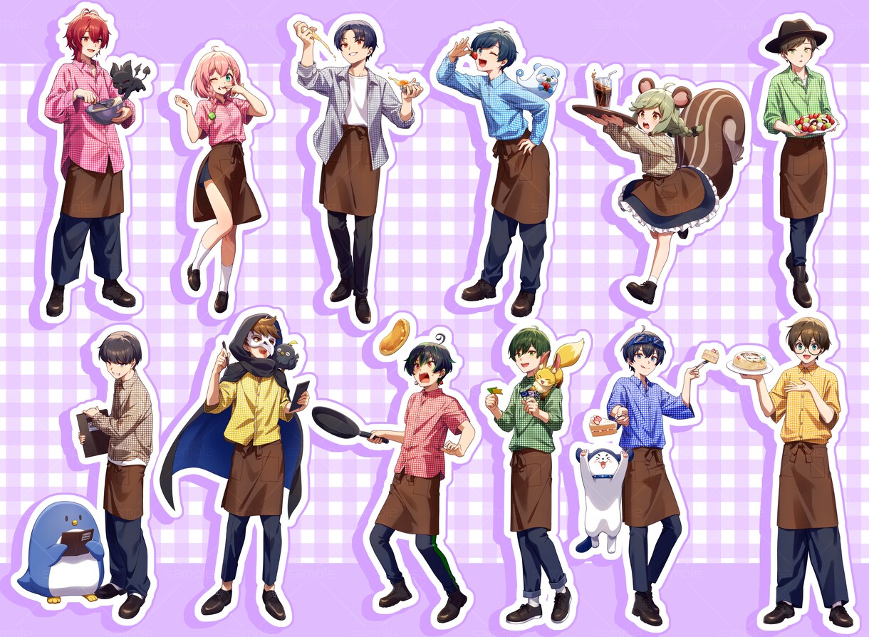 サムネ、立ち絵、一枚絵等、様々なイラスト制作します キャラクターだけでなく背景も制作可能です！（商用含む） イメージ3