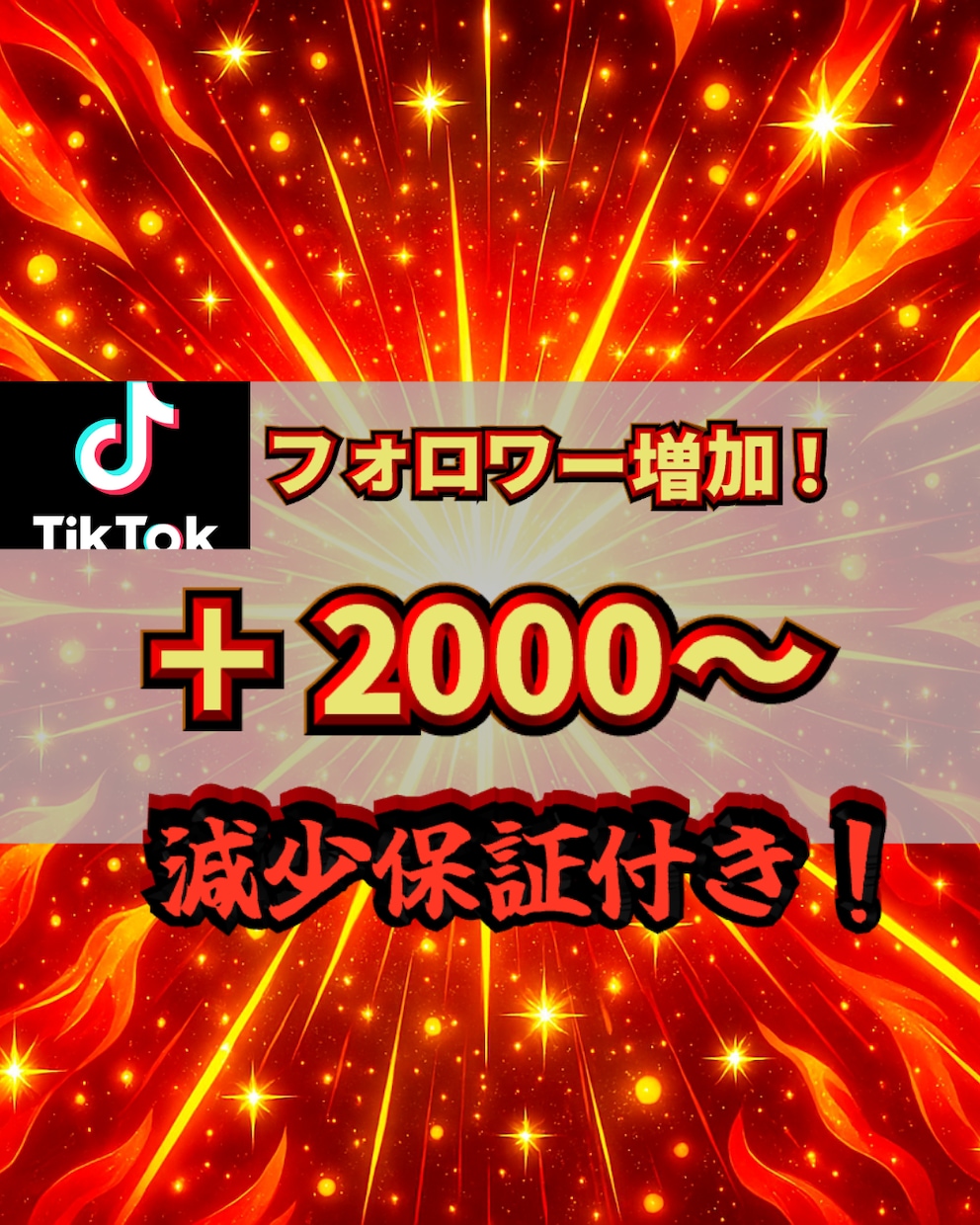TikTokフォロワー2000人〜増やします 12月限定の特別価格！全世界へを宣伝！減少保証付き イメージ1