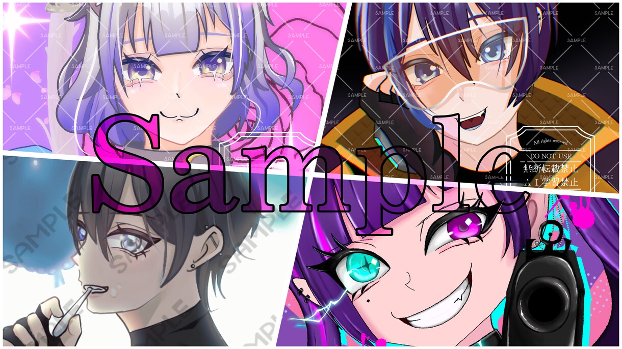 格安でオリジナルイラスト制作します ポップでツヤっとしたアニメ塗りが得意です イメージ1