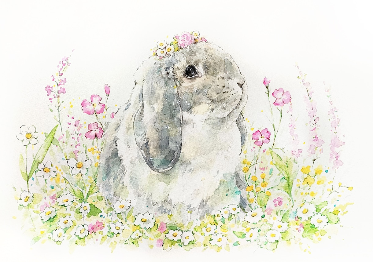 原画◆透明水彩でペット動物のイラストを手描きします 手描きの水彩画のイラスト原画を、ご自宅やプレゼント用に イメージ9
