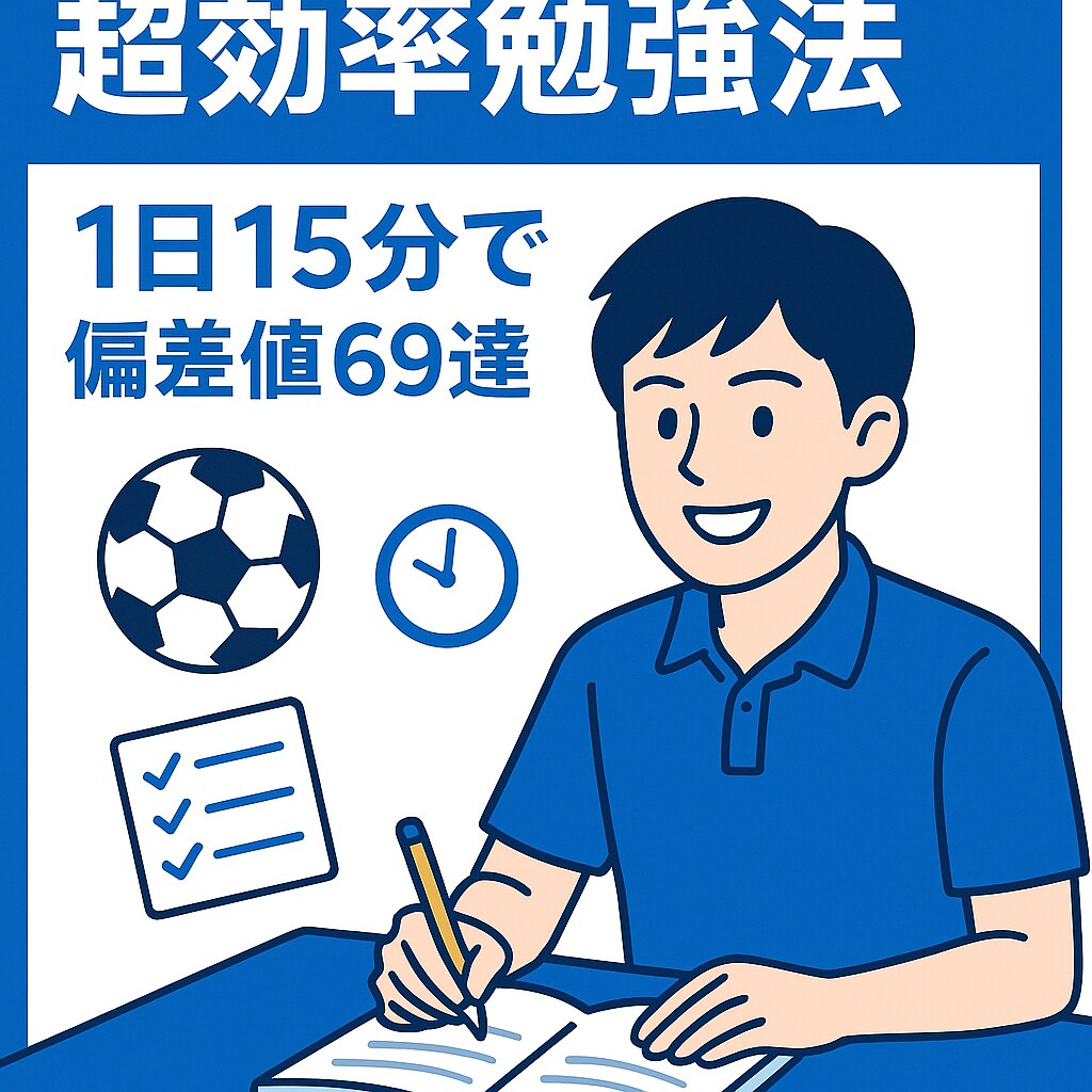 現役MARCH生が最小努力で最大成果を教えます 部活と両立で偏差値69！1日15分の効率勉強術を伝授 イメージ1