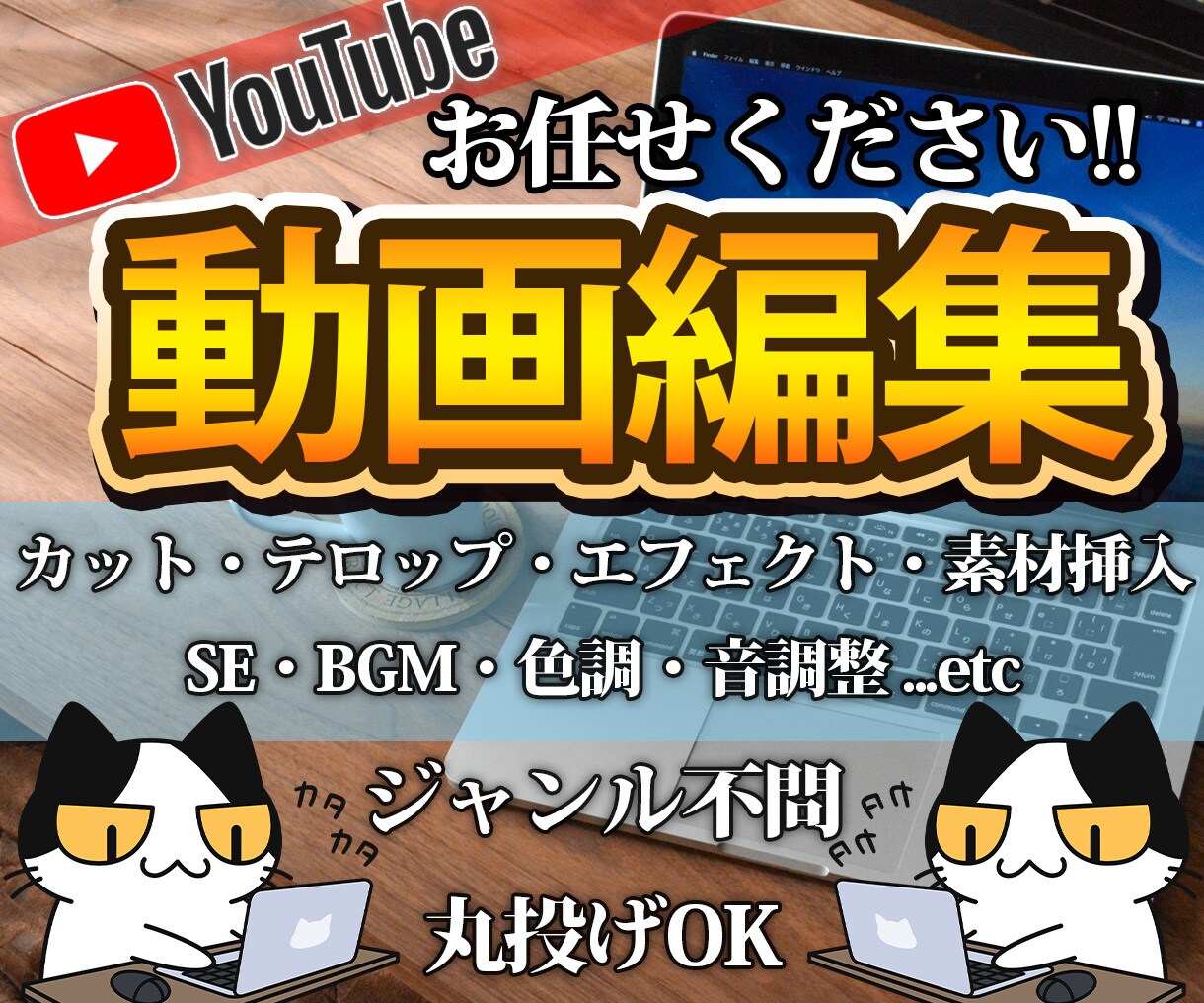 youtube動画編集承ります 各種SNS対応可。基本料金5000～スピード納品可能です。 イメージ1