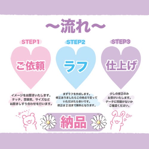 ファンシーで可愛いイラストお描きします パステルで夢みがちなイラストが得意です。 イメージ4