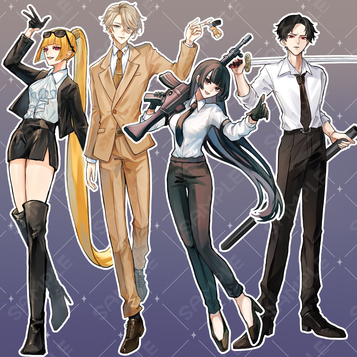 厚塗り風　ゲーム・TRPG立ち絵 制作致します 日常からファンタジーまで　柔らかい質感の立ち絵制作致します！ イメージ2
